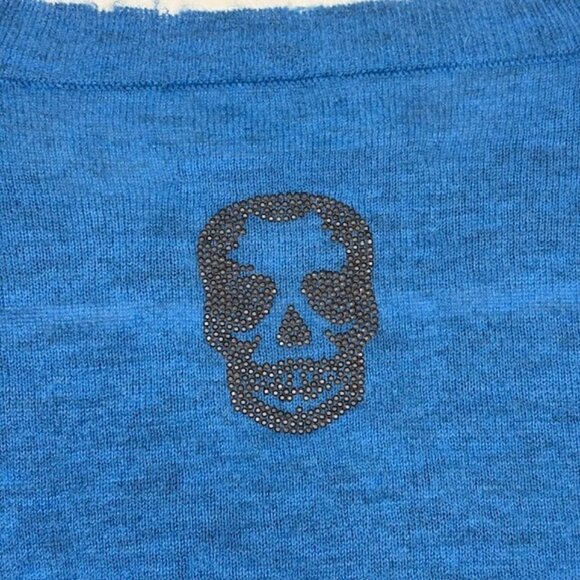 Zadig and Voltaire Cashmere Sweater Womens XS Pullover Skull Embellished - Picture 5 of 6